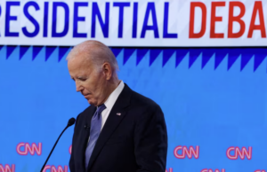 Biden on Debate stage - walking